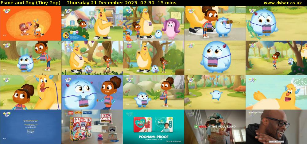 Esme and Roy (Tiny Pop) Thursday 21 December 2023 07:30 - 07:45