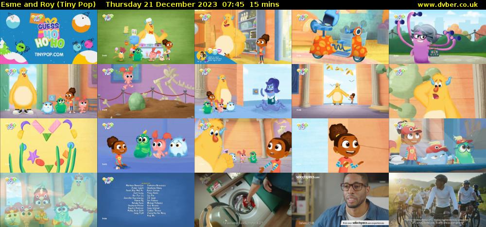 Esme and Roy (Tiny Pop) Thursday 21 December 2023 07:45 - 08:00