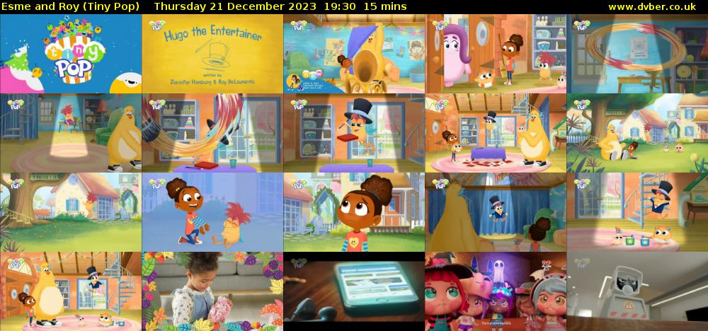 Esme and Roy (Tiny Pop) Thursday 21 December 2023 19:30 - 19:45