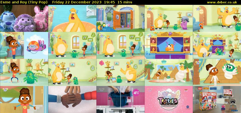 Esme and Roy (Tiny Pop) Friday 22 December 2023 19:45 - 20:00