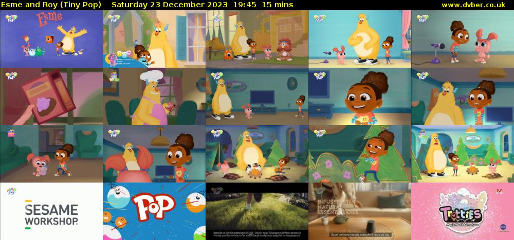 Esme and Roy (Tiny Pop) Saturday 23 December 2023 19:45 - 20:00