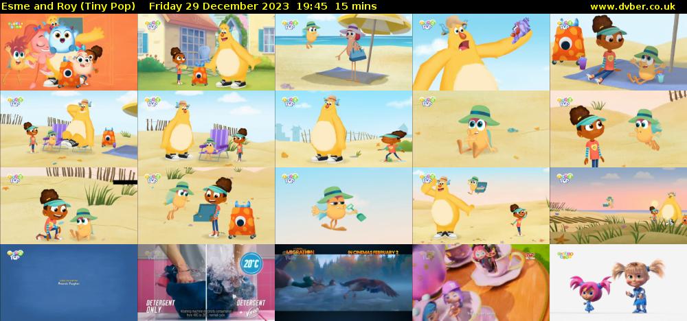Esme and Roy (Tiny Pop) Friday 29 December 2023 19:45 - 20:00