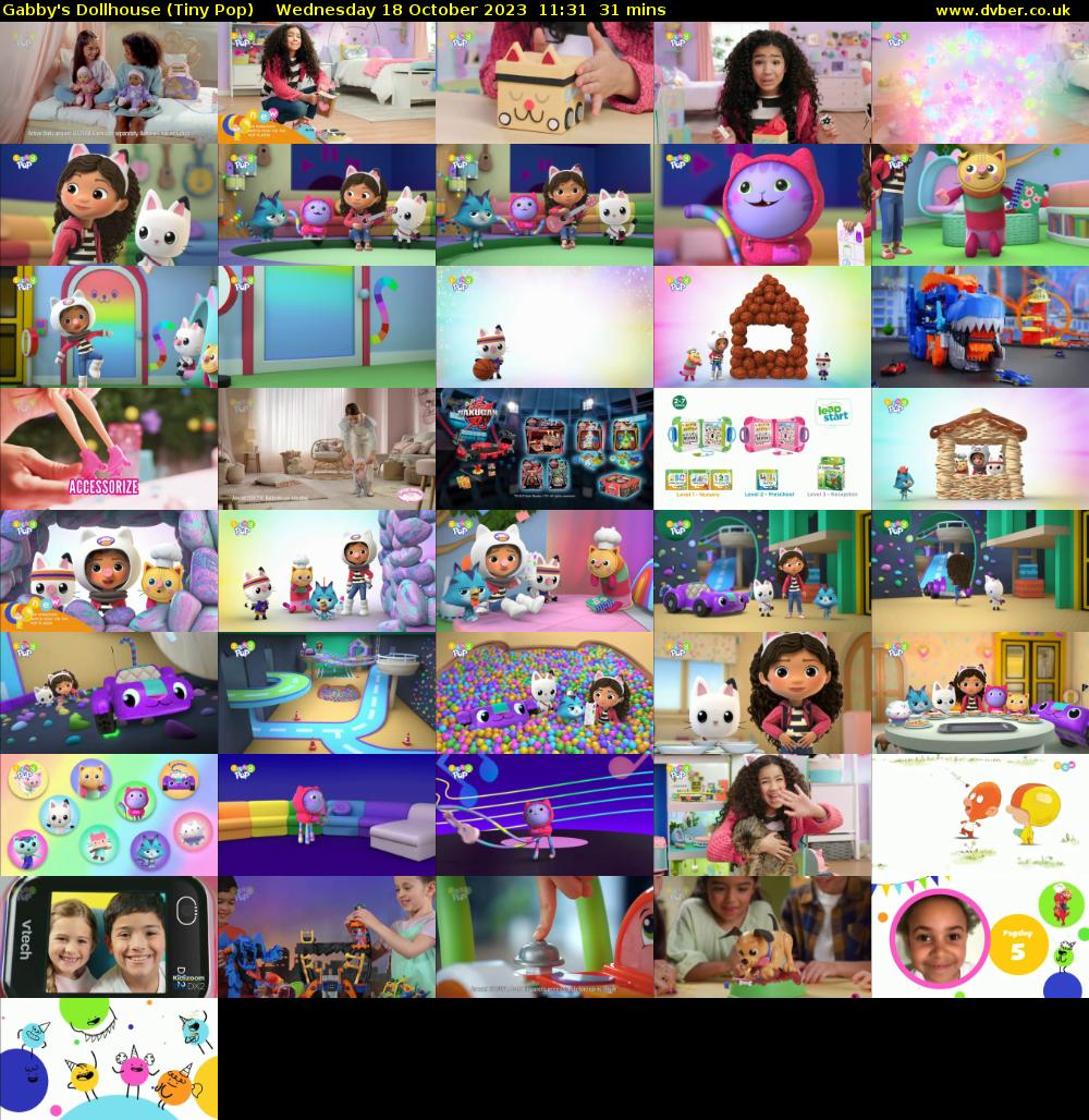 Gabby's Dollhouse (Tiny Pop) Wednesday 18 October 2023 11:31 - 12:02
