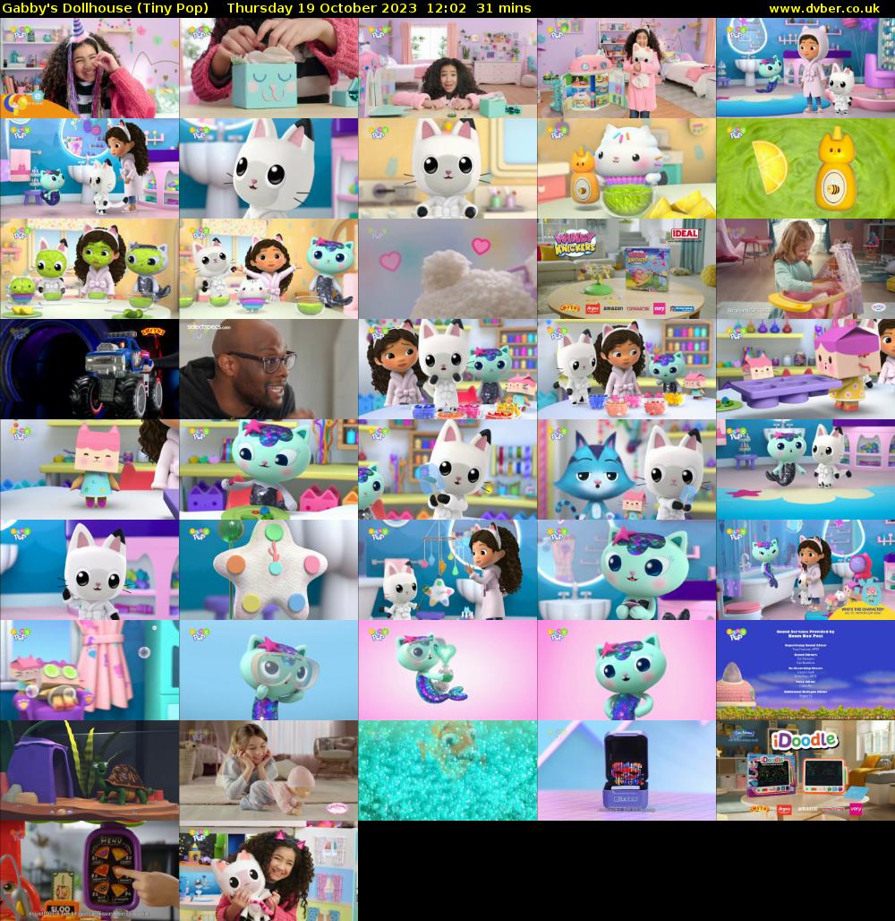 Gabby's Dollhouse (Tiny Pop) Thursday 19 October 2023 12:02 - 12:33
