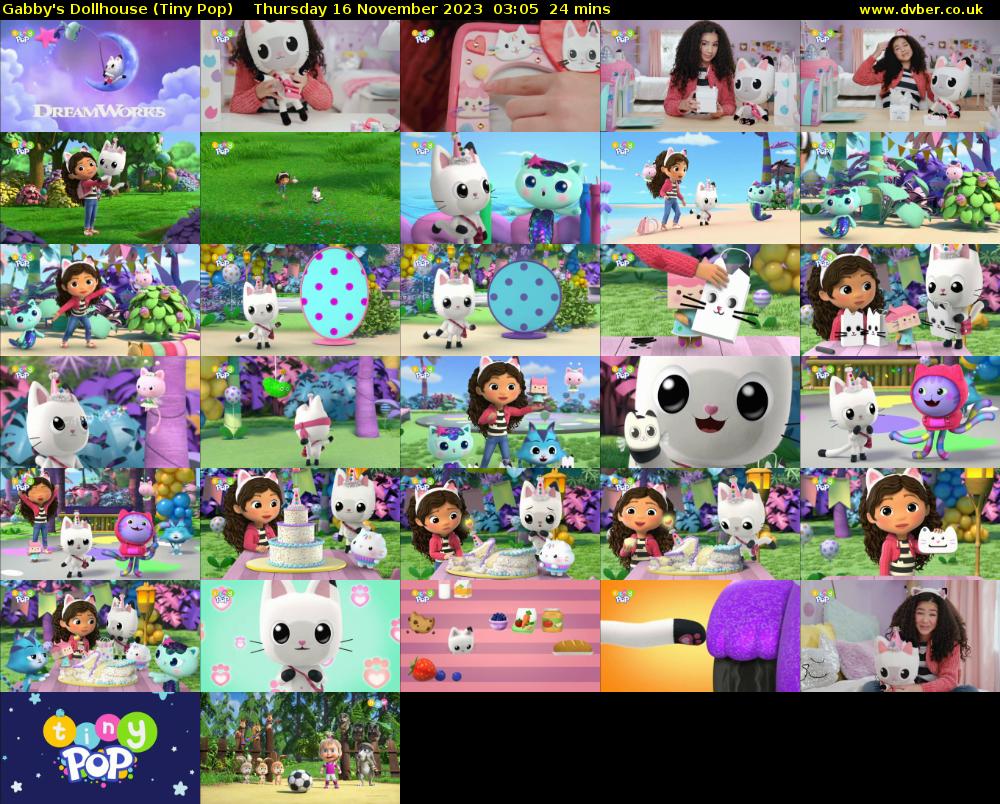 Gabby's Dollhouse (Tiny Pop) Thursday 16 November 2023 03:05 - 03:29