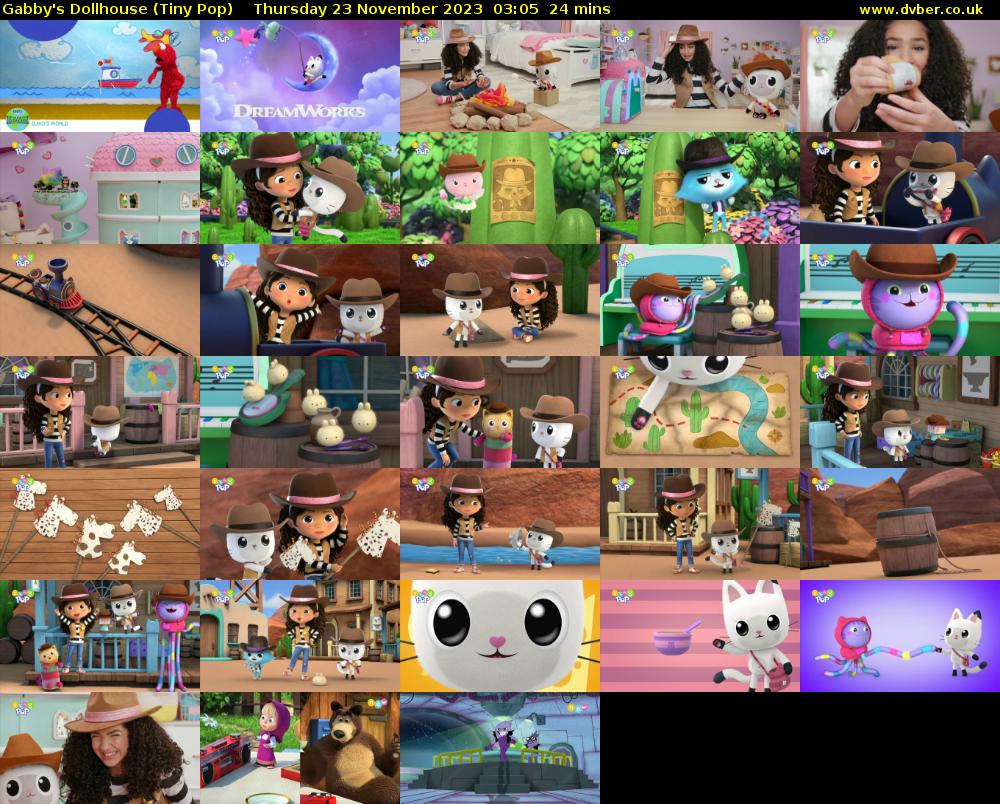 Gabby's Dollhouse (Tiny Pop) Thursday 23 November 2023 03:05 - 03:29