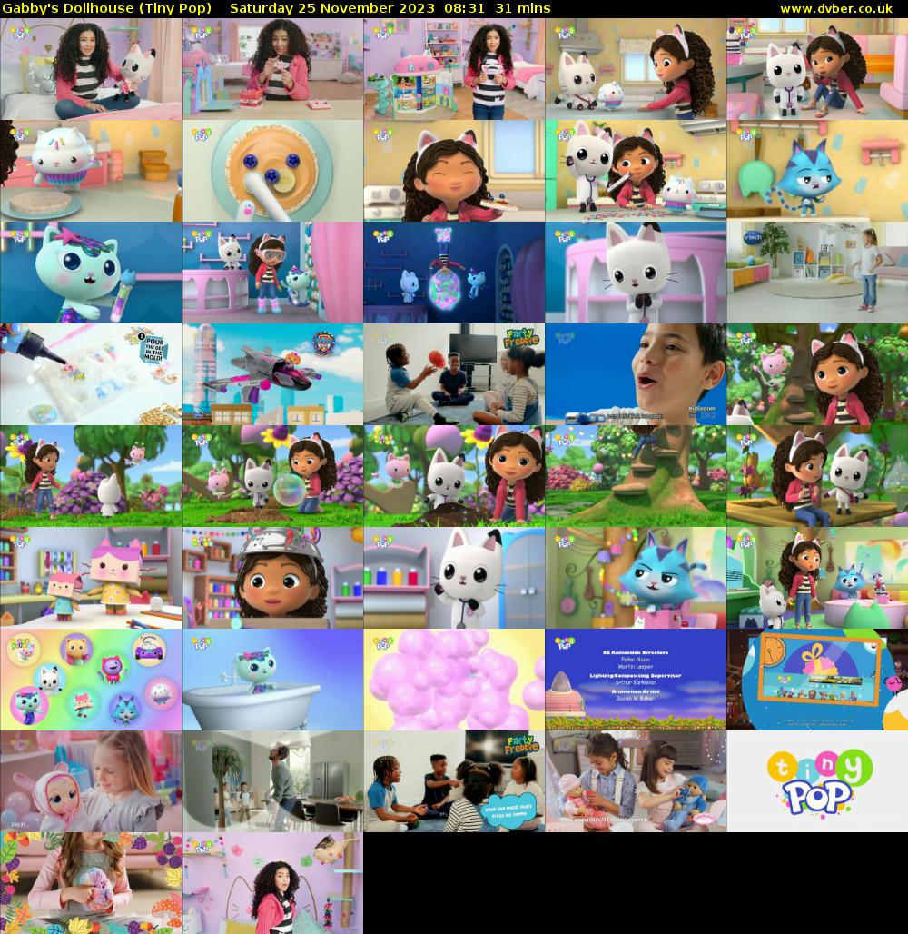 Gabby's Dollhouse (Tiny Pop) Saturday 25 November 2023 08:31 - 09:02
