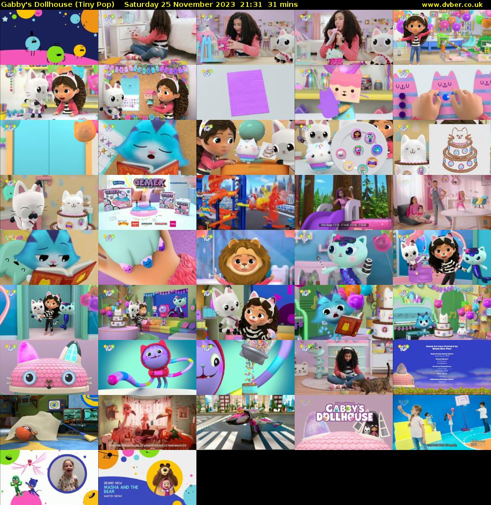 Gabby's Dollhouse (Tiny Pop) Saturday 25 November 2023 21:31 - 22:02