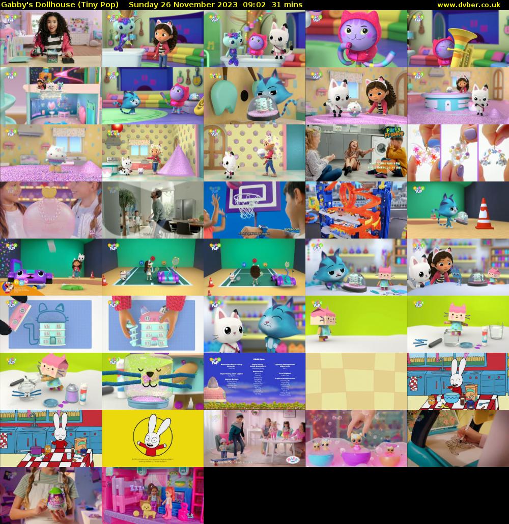 Gabby's Dollhouse (Tiny Pop) Sunday 26 November 2023 09:02 - 09:33