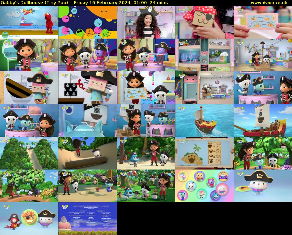 Gabby's Dollhouse (Tiny Pop) Friday 16 February 2024 01:00 - 01:24