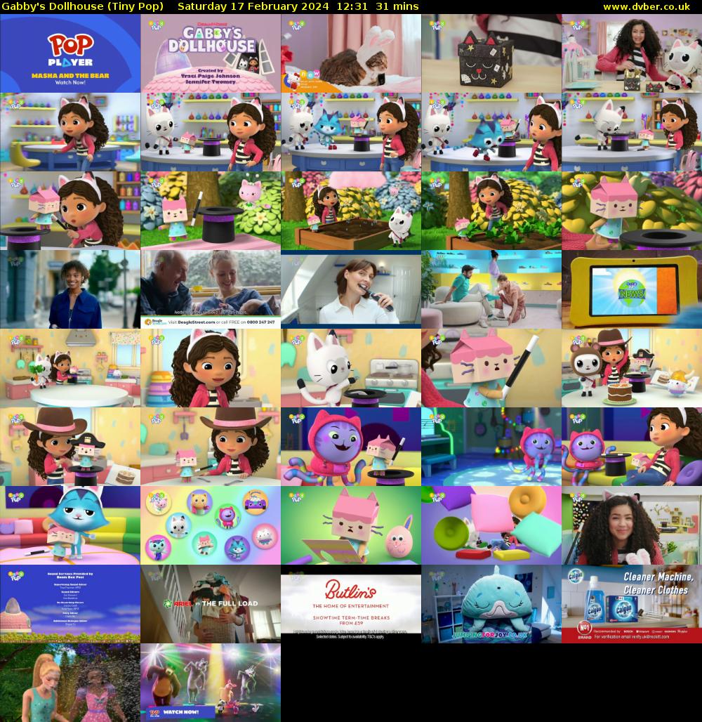 Gabby's Dollhouse (Tiny Pop) Saturday 17 February 2024 12:31 - 13:02