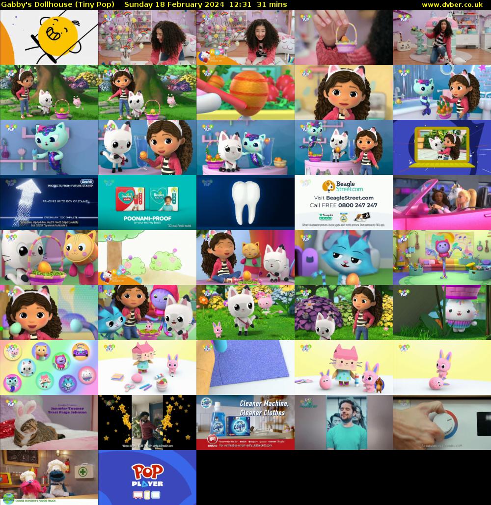 Gabby's Dollhouse (Tiny Pop) Sunday 18 February 2024 12:31 - 13:02