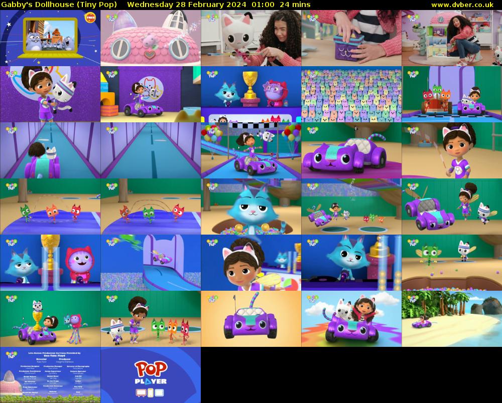 Gabby's Dollhouse (Tiny Pop) Wednesday 28 February 2024 01:00 - 01:24