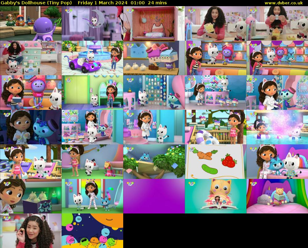 Gabby's Dollhouse (Tiny Pop) Friday 1 March 2024 01:00 - 01:24