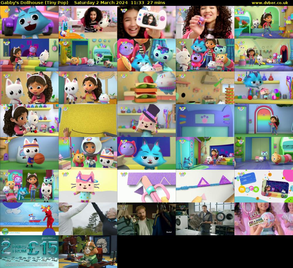 Gabby's Dollhouse (Tiny Pop) Saturday 2 March 2024 11:33 - 12:00