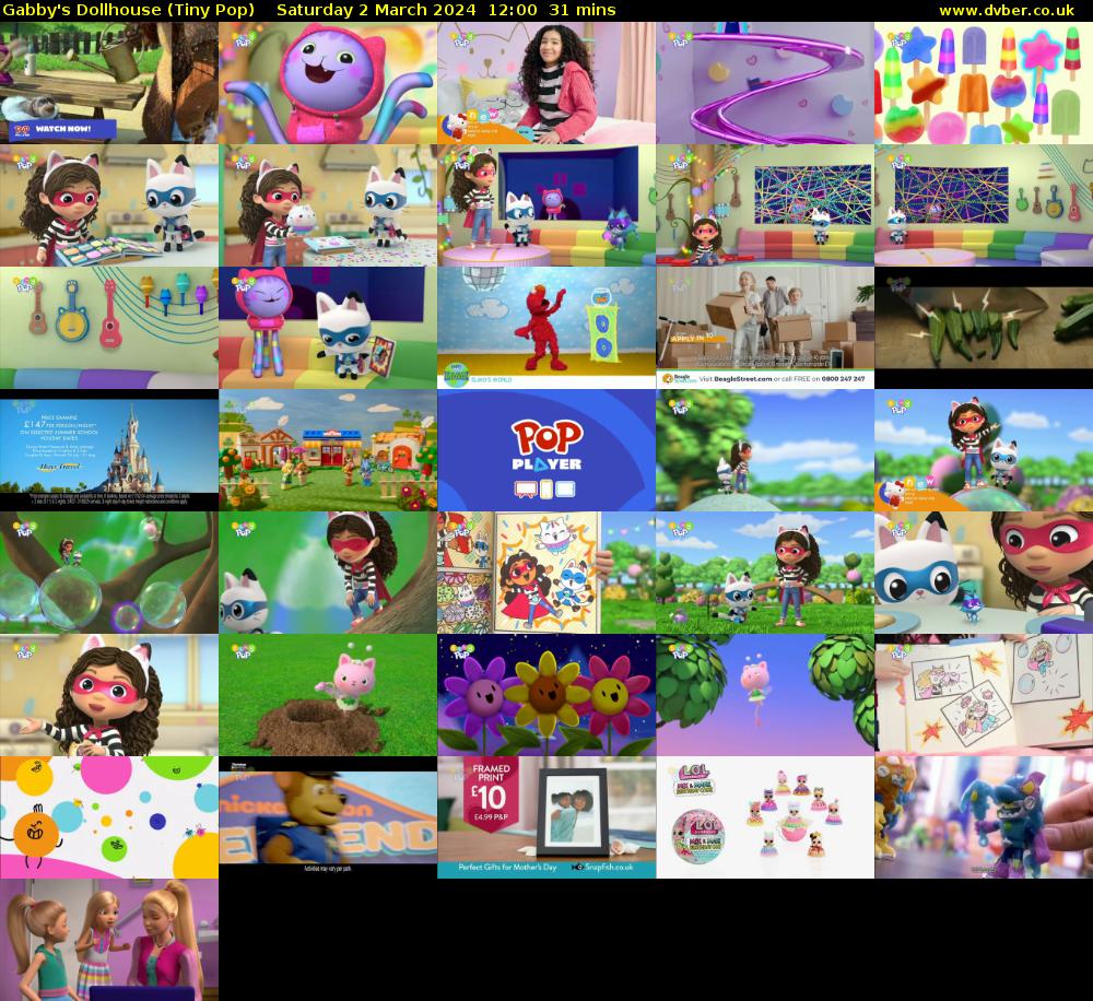 Gabby's Dollhouse (Tiny Pop) Saturday 2 March 2024 12:00 - 12:31