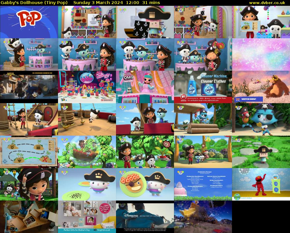 Gabby's Dollhouse (Tiny Pop) Sunday 3 March 2024 12:00 - 12:31