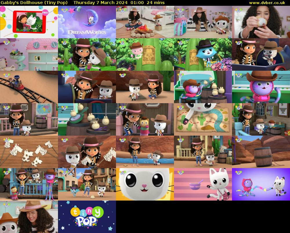 Gabby's Dollhouse (Tiny Pop) Thursday 7 March 2024 01:00 - 01:24