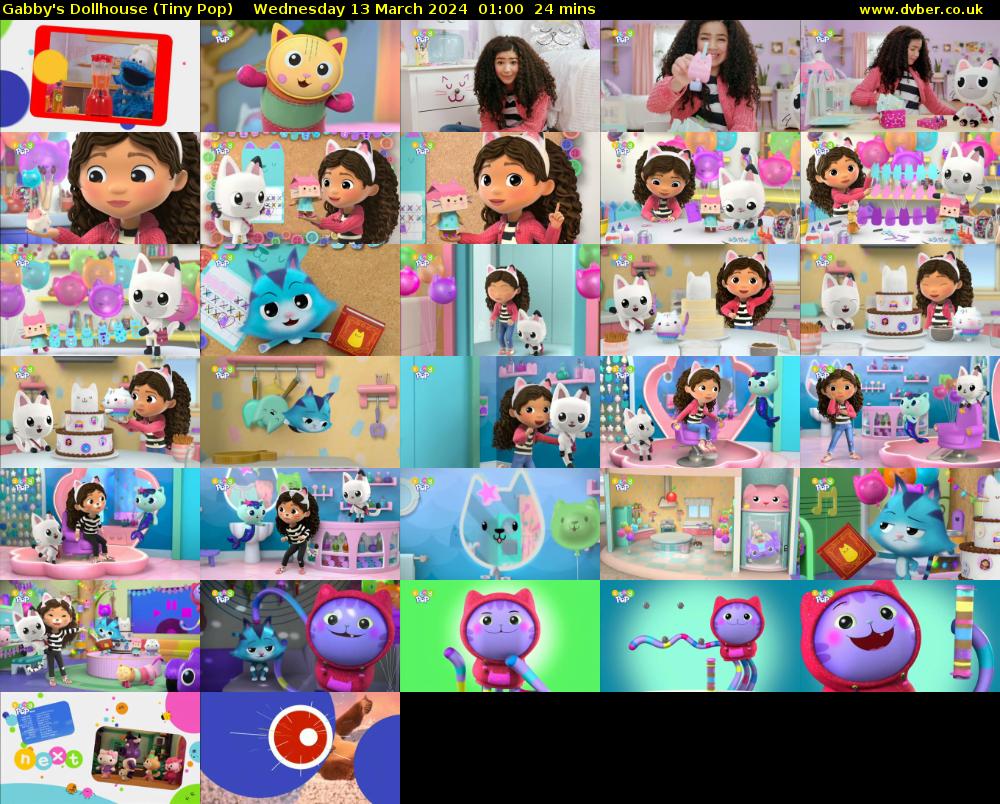 Gabby's Dollhouse (Tiny Pop) Wednesday 13 March 2024 01:00 - 01:24
