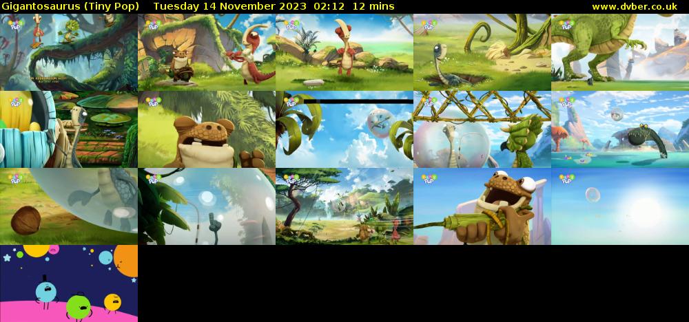 Gigantosaurus (Tiny Pop) Tuesday 14 November 2023 02:12 - 02:24