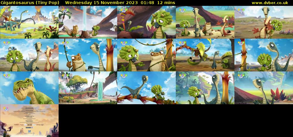 Gigantosaurus (Tiny Pop) Wednesday 15 November 2023 01:48 - 02:00