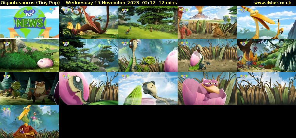 Gigantosaurus (Tiny Pop) Wednesday 15 November 2023 02:12 - 02:24