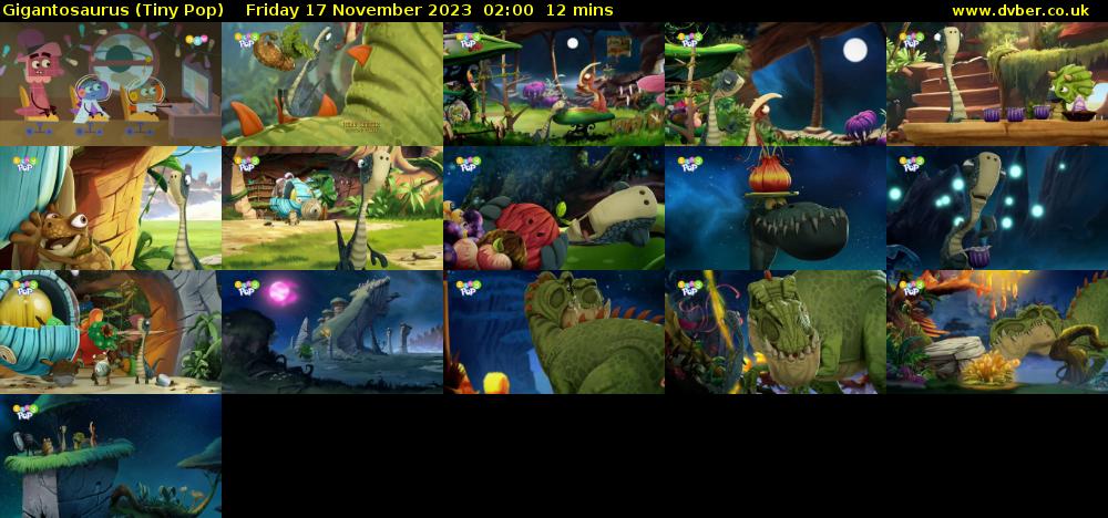 Gigantosaurus (Tiny Pop) Friday 17 November 2023 02:00 - 02:12
