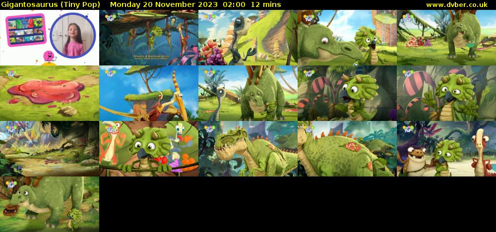 Gigantosaurus (Tiny Pop) Monday 20 November 2023 02:00 - 02:12