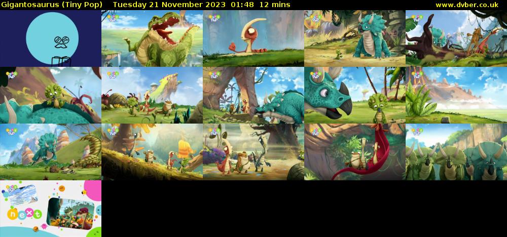 Gigantosaurus (Tiny Pop) Tuesday 21 November 2023 01:48 - 02:00