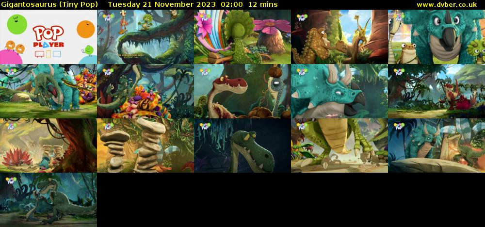 Gigantosaurus (Tiny Pop) Tuesday 21 November 2023 02:00 - 02:12