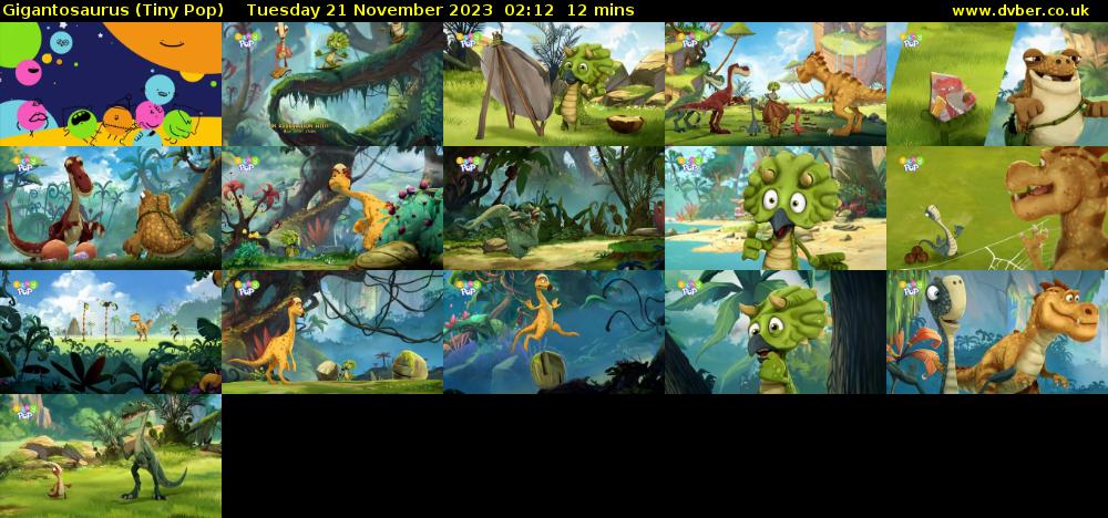 Gigantosaurus (Tiny Pop) Tuesday 21 November 2023 02:12 - 02:24