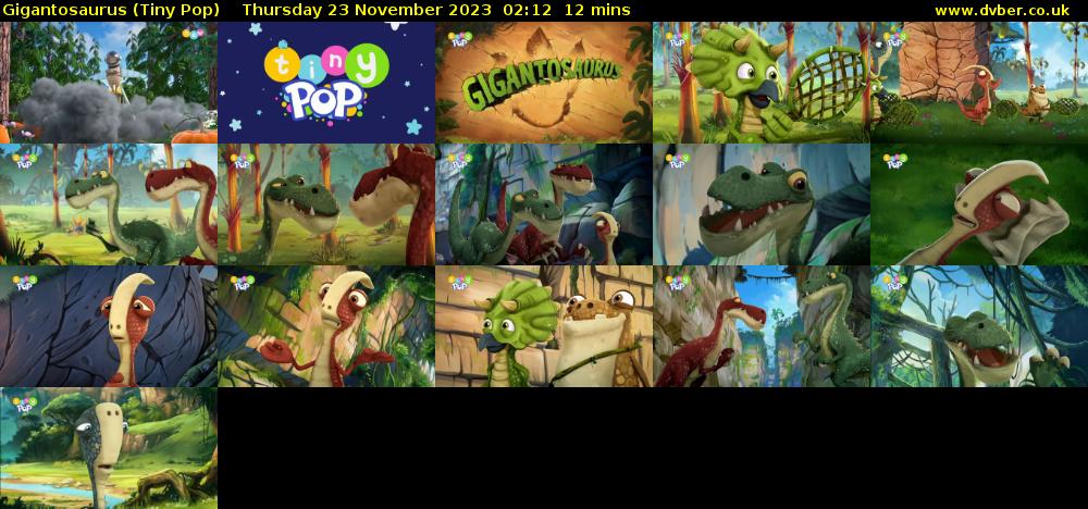 Gigantosaurus (Tiny Pop) Thursday 23 November 2023 02:12 - 02:24