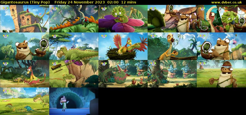 Gigantosaurus (Tiny Pop) Friday 24 November 2023 02:00 - 02:12