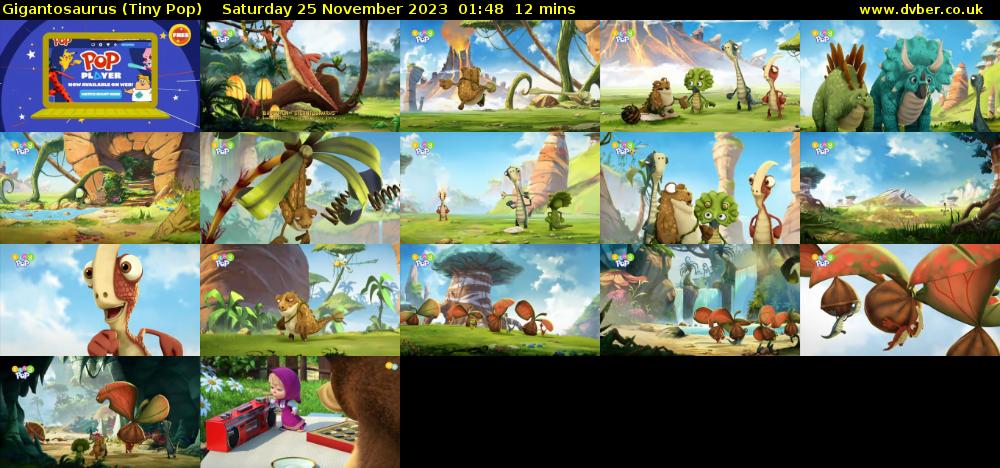 Gigantosaurus (Tiny Pop) Saturday 25 November 2023 01:48 - 02:00