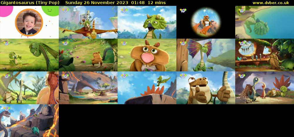 Gigantosaurus (Tiny Pop) Sunday 26 November 2023 01:48 - 02:00