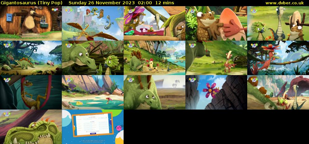 Gigantosaurus (Tiny Pop) Sunday 26 November 2023 02:00 - 02:12