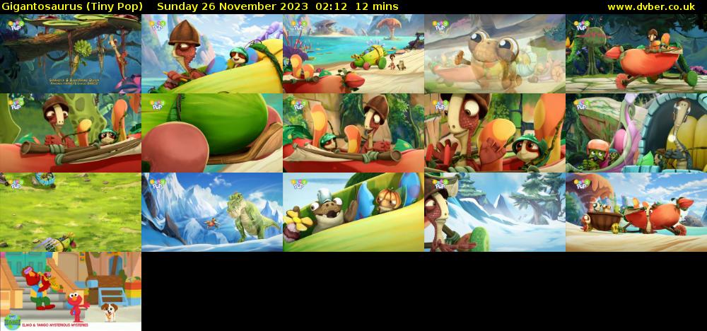 Gigantosaurus (Tiny Pop) Sunday 26 November 2023 02:12 - 02:24