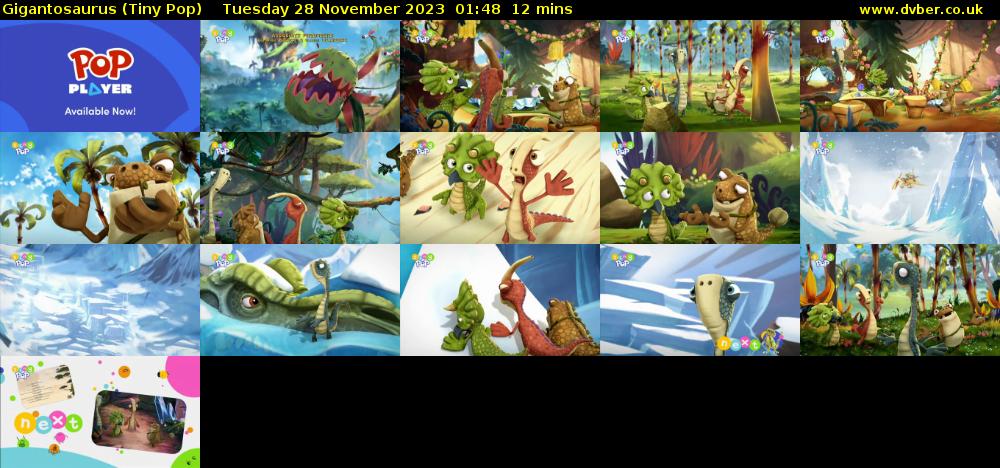 Gigantosaurus (Tiny Pop) Tuesday 28 November 2023 01:48 - 02:00