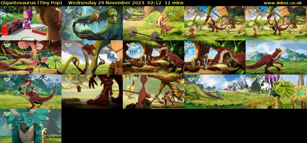 Gigantosaurus (Tiny Pop) Wednesday 29 November 2023 02:12 - 02:24