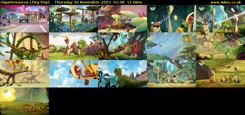 Gigantosaurus (Tiny Pop) Thursday 30 November 2023 01:48 - 02:00