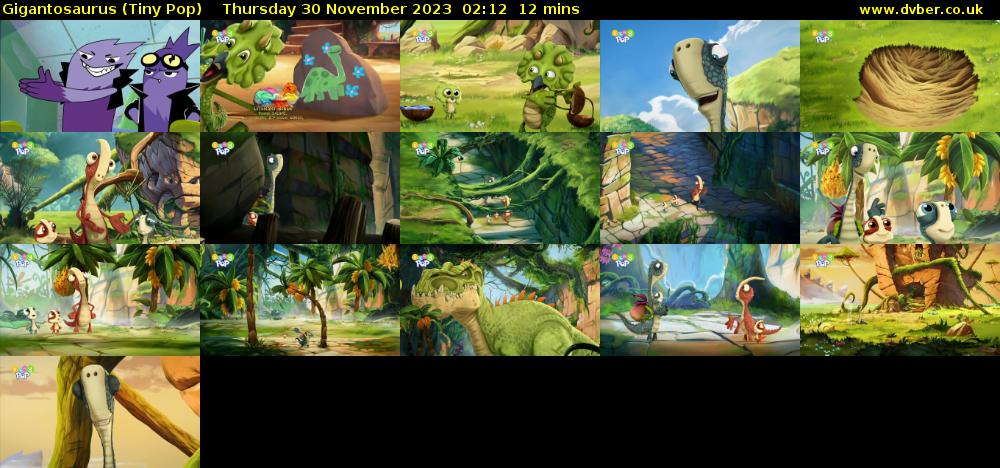 Gigantosaurus (Tiny Pop) Thursday 30 November 2023 02:12 - 02:24