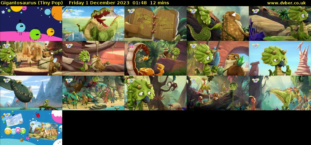 Gigantosaurus (Tiny Pop) Friday 1 December 2023 01:48 - 02:00