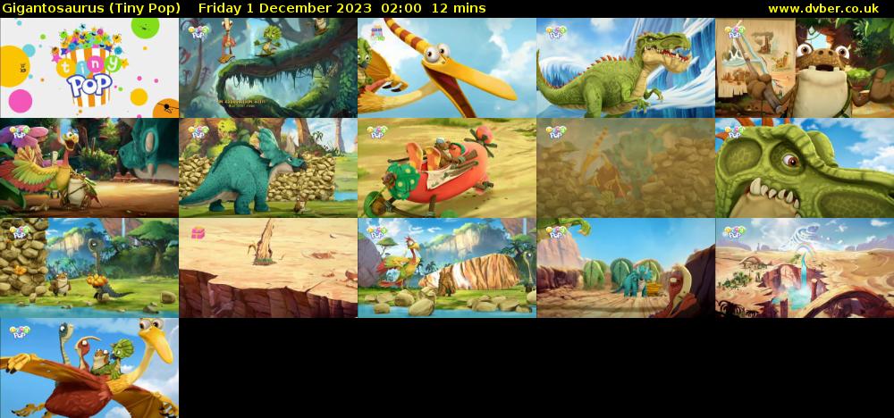 Gigantosaurus (Tiny Pop) Friday 1 December 2023 02:00 - 02:12