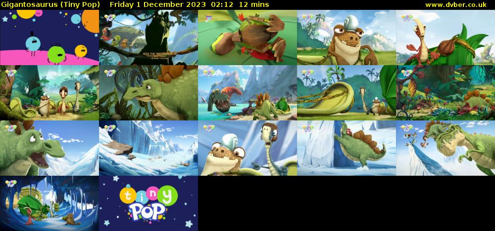 Gigantosaurus (Tiny Pop) Friday 1 December 2023 02:12 - 02:24