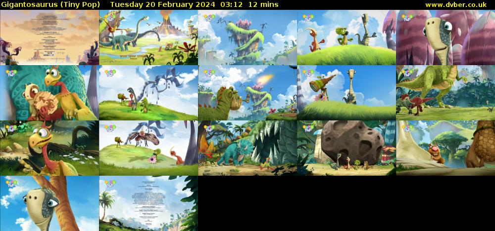 Gigantosaurus (Tiny Pop) Tuesday 20 February 2024 03:12 - 03:24