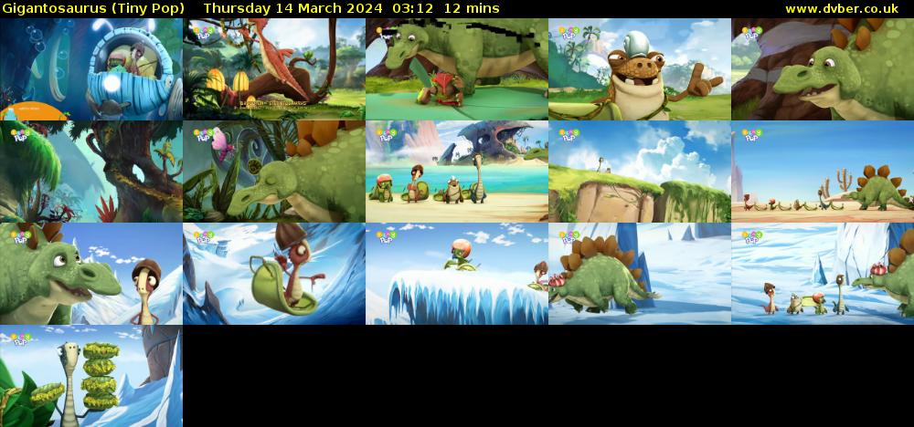 Gigantosaurus (Tiny Pop) Thursday 14 March 2024 03:12 - 03:24