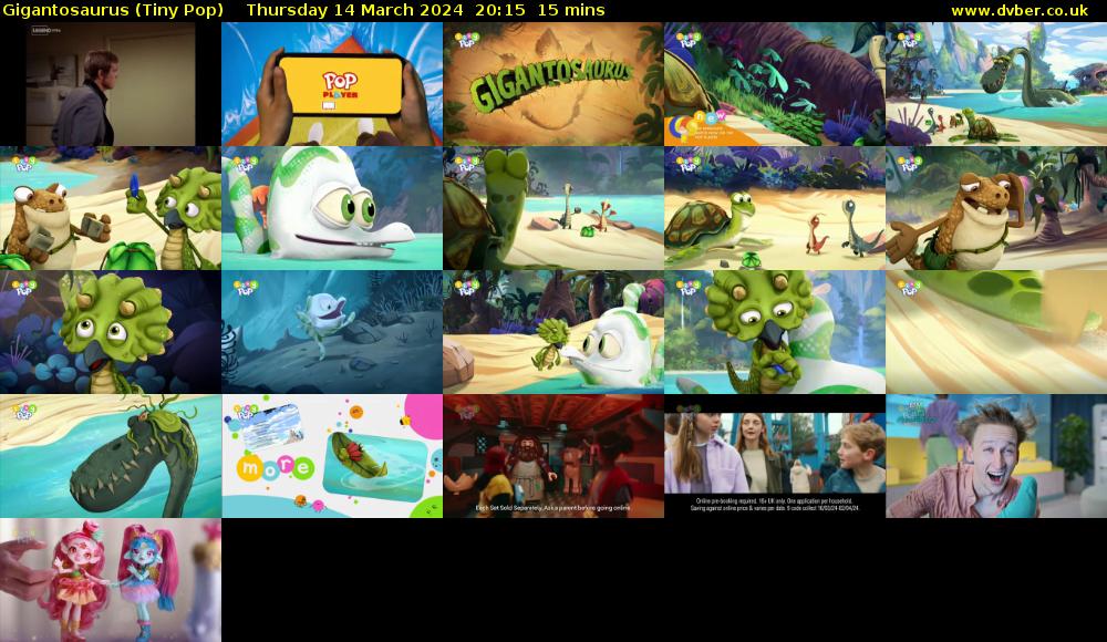 Gigantosaurus (Tiny Pop) Thursday 14 March 2024 20:15 - 20:30