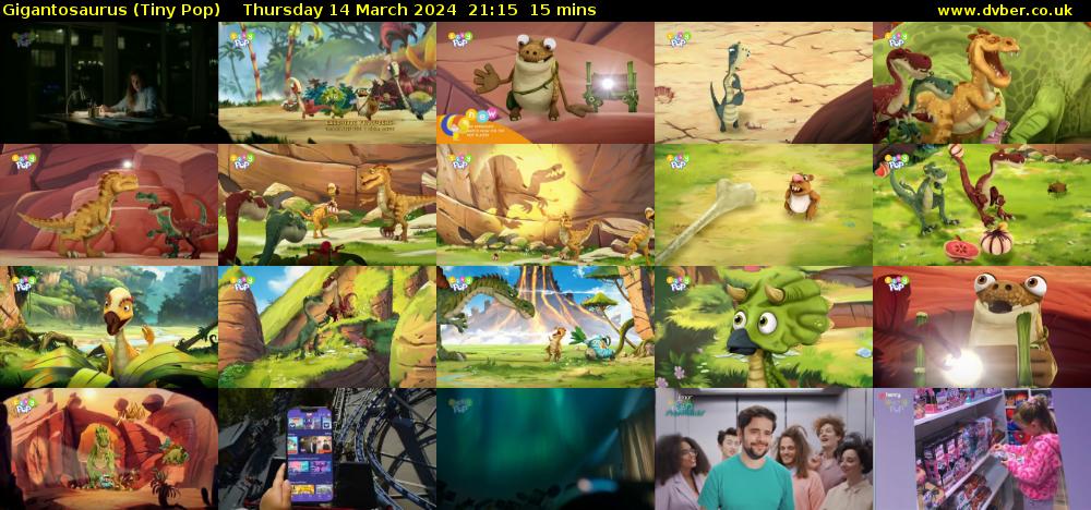 Gigantosaurus (Tiny Pop) Thursday 14 March 2024 21:15 - 21:30