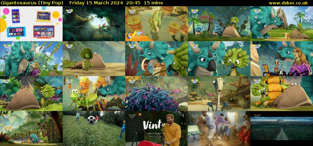 Gigantosaurus (Tiny Pop) Friday 15 March 2024 20:45 - 21:00