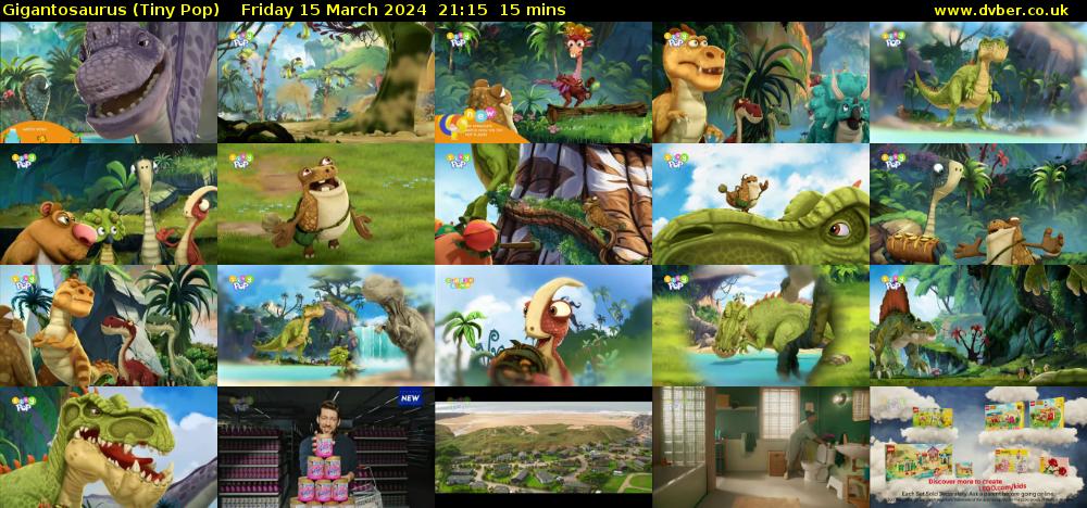 Gigantosaurus (Tiny Pop) Friday 15 March 2024 21:15 - 21:30